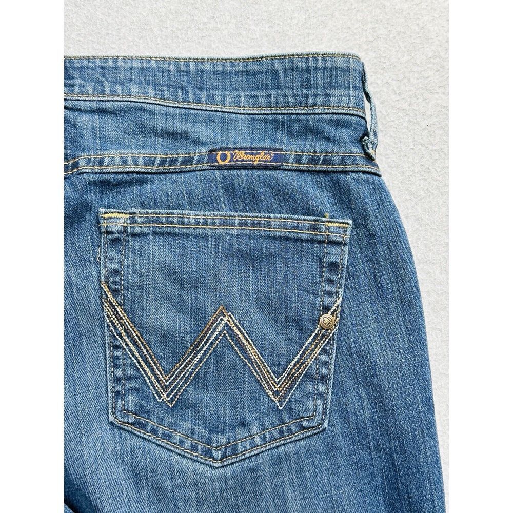 Wrangler Q Baby Jeans Womens 9/10x32 Blue Denim Bootcut Ultimate Riding Normcore